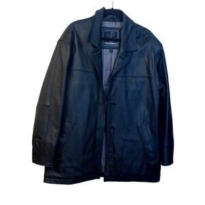 Vintage WP By Weatherproof Black Leather Jacket Size Medium